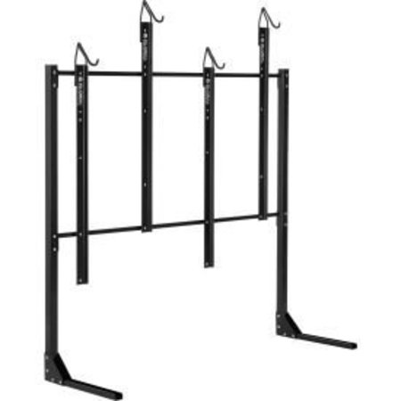 GLOBAL EQUIPMENT Indoor Vertical Bike Rack, 4 Bike Capacity, Black 670514